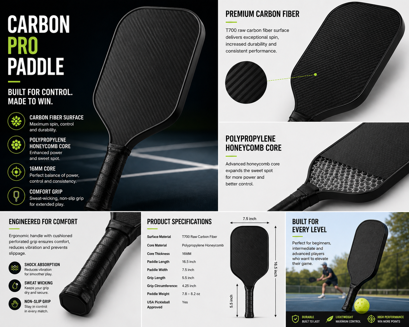 VELTRIX Carbon Pro Paddle